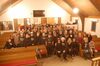 Last year's Underground Church participants posed for a group photo at United Free Lutheran Church in Greenbush before going out on their run. (photo by Ryan Bergeron)