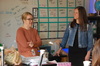 Minnesota Department of Education Deputy Commissioner Stephanie Graff (right) visits with Brittany Burkel (left) and her EMT class students during a one-hour morning visit to Greenbush-Middle River School on May 17. Graff also visited other northwestern Minnesota schools during her trip. (photo by Ryan Bergeron)