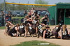 Teagan Landsrud gets congratulated by her Gator teammates after she hit a solo home run over the left field fence in the fifth inning, providing the difference in the Gator Softball team’s 1-0 home playoff victory over the East Polk North Stars on May 25. With the win, the top-seeded and third-ranked Gator Softball team would advance to the section semifinals at home versus the second-seeded and sixth-ranked Red Lake Falls Eagles on May 30. (photo by Ryan Bergeron)