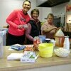 Mandy Marquis, Sharon Vacura, and Joyce Davy helped serve hot chocolate, marshmallows, and popcorn at the Badger Town and Country Easter Egg Hunt event at the Badger Community Hall on March 30. (submitted photo)