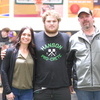 Gator heavyweight wrestler Treston Nichols— the only senior on the team—stands with his parents Tara Wiskow (left) and Jeff Nichols (right) on Parents Night, as part of triangular dual home action on February 1. That night, the Gators defeated Crookston 57-16 and Roseau 48-29. (photo by Ryan Bergeron)