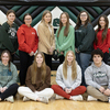 Badger tenth to twelfth grade “A” honor roll students are (L-R): Front Row:  Jordan Davy, Jordan Lee, Ada Lee, and Alvaro Alves Sanchez; Back Row: Bethanie VonEnde, Macy Majer, Amelia Wilt, Julia Dostal, Arianna Grugal, and Emily Burkel; Not Pictured: Hailey Lundgren. (photo by Val Truscinski)